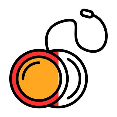 Yoyo oyuncak web simgesi, vektör illüstrasyonu