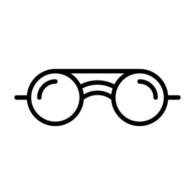 Gözlüklerin çizgi simgesi. gözlük