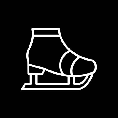 Kışlık ayakkabı sembolü vektörü. Kışlık ayakkabı işareti. izole edilmiş çizgi simgesi siyah illüstrasyon