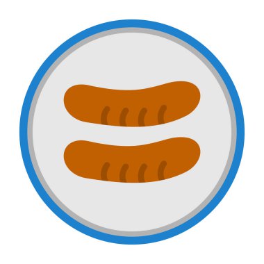 fırın ve gıda renkli vektör simgesi.