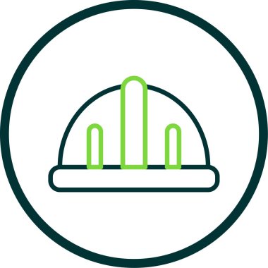 İnşaat kaskı. Web simgesi basit illüstrasyon 