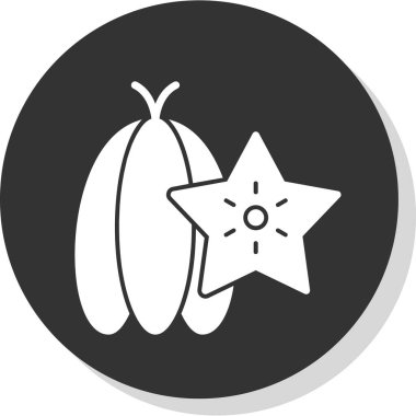 starfruit ikon vektör illüstrasyonu