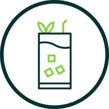 Eşsiz Kokteyl Vektör Satırı Simgesi