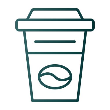 Kahve fincanı. Web simgesi basit illüstrasyon                