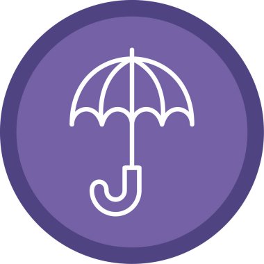 Şemsiye simgesi. Şemsiye vektör simgesi web için basit örnek