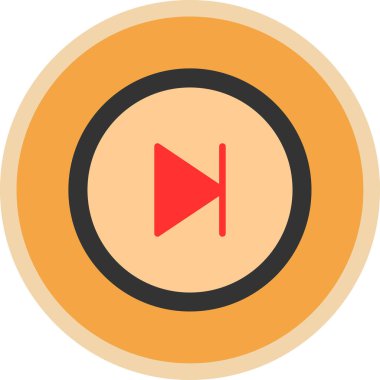 Düz Skip. Web simgesi basit illüstrasyon