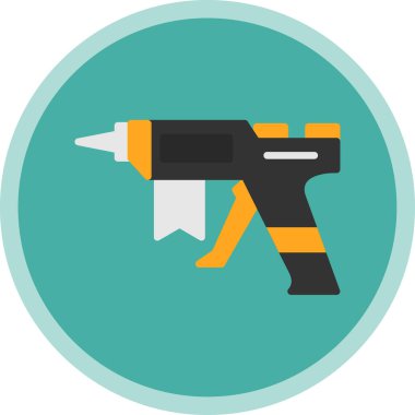 Yapıştırıcı tabancası ağ simgesi, vektör illüstrasyonu