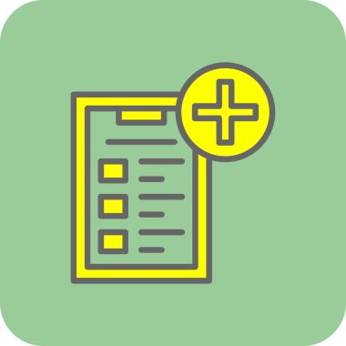 Bir belge simgesinin vektör illüstrasyonu