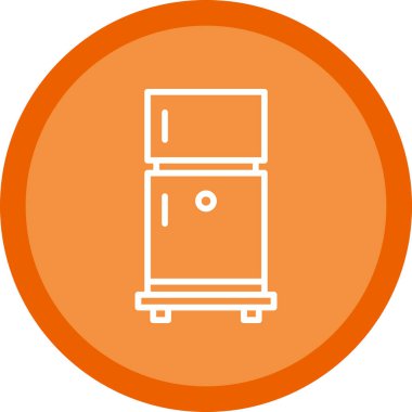 buzdolabı web simgesi, vektör çizim 