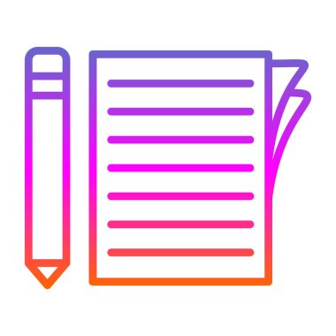 belge simgesi, vektör illüstrasyonu basit tasarım