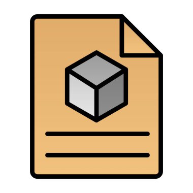 Belge simgesinin vektör illüstrasyonu