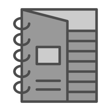 Grafik Defter simgesi vektör illüstrasyonu