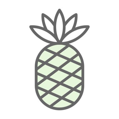 Ananas. Web simgesi basit illüstrasyon 