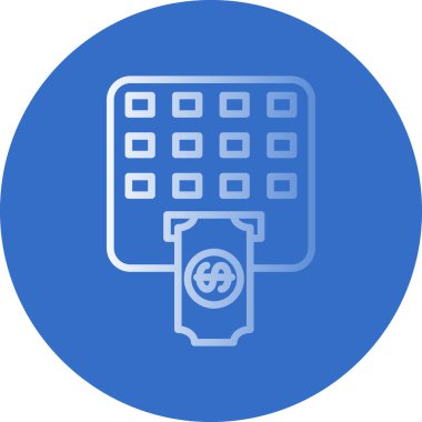 atm makine simgesi, vektör illüstrasyonu basit tasarım