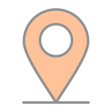 konum pin simgesi vektör illüstrasyonu 