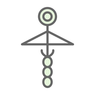 Tek izole halat simgesinin vektör çizimi