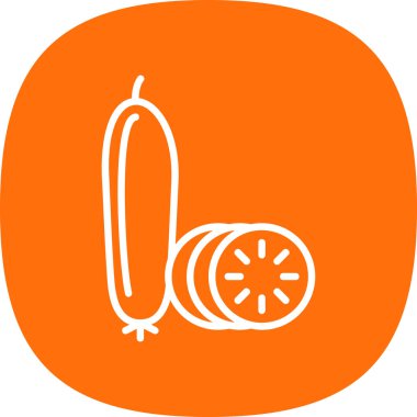 salatalık sebze ikonu, basit illüstrasyon