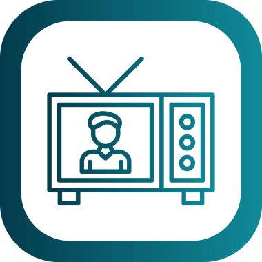  Tv Web simgesi, vektör illüstrasyonunu göster 