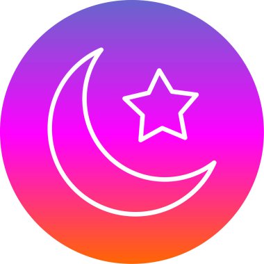 Ay simgesi, vektör illüstrasyonu basit tasarım