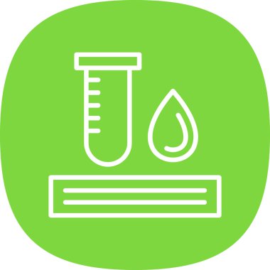 Test tüpü ile açılan satırı simgesi.