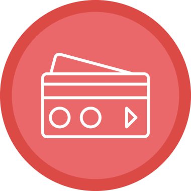 Banka Kart simgesi vektör illüstrasyonu 