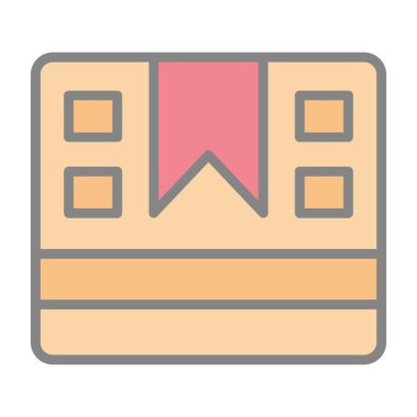 Paket kutusu simgesi, vektör illüstrasyonu 