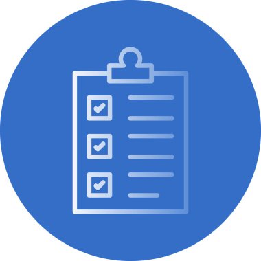 Kontrol listesi simgesi vektör illüstrasyonu