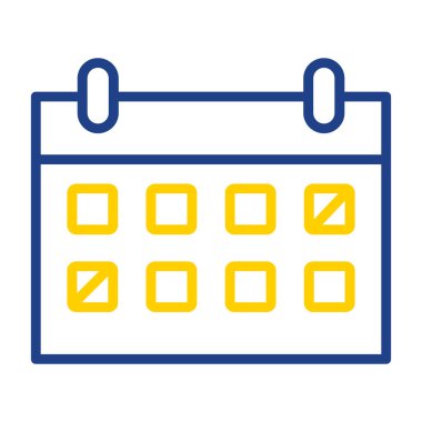 basit takvim simgesini, vektör çizim