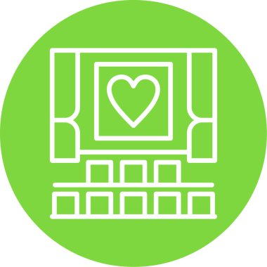 Benzersiz aşk vektör çizgisi simgesi