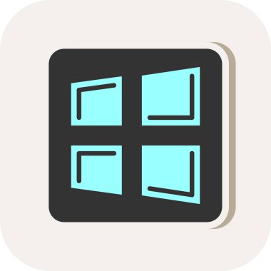 Uzun gölgeli pencere simgesi