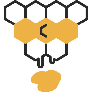 Basit Bal simgesi, vektör illüstrasyonu
