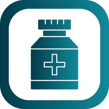 Tıp şişe simge vektör çizim