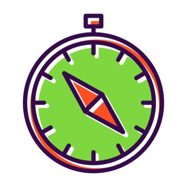 vector illustration of Compass modern icon            