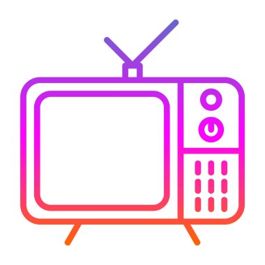 televizyon web simgesi vektör illüstrasyonu