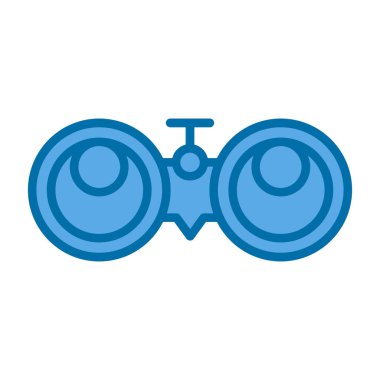 Dürbün simgesi, vektör illüstrasyonu basit tasarım