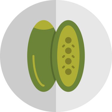 Salatalık ikonu. vektör illüstrasyonu