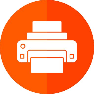 Yazıcı simgesinin vektör illüstrasyonu 