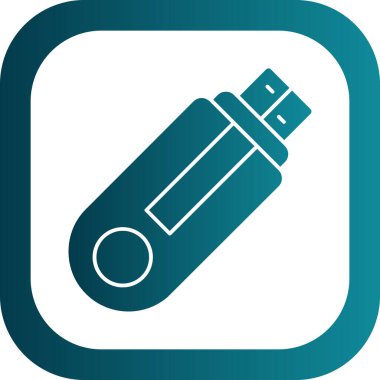 USB web simgesi, vektör çizim 