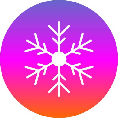 Beyaz arkaplanda kar tanesi simgesi, vektör illüstrasyonu 