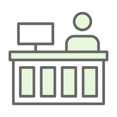 Resepsiyon simgesinin vektör illüstrasyonu