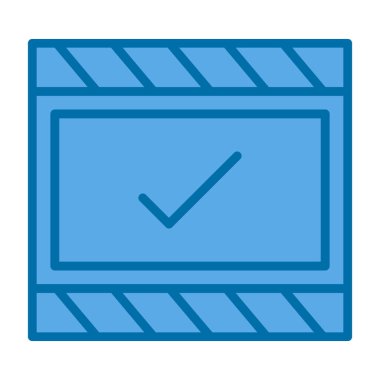 yaratıcı düz kontrol simgesi vektör illüstrasyonu