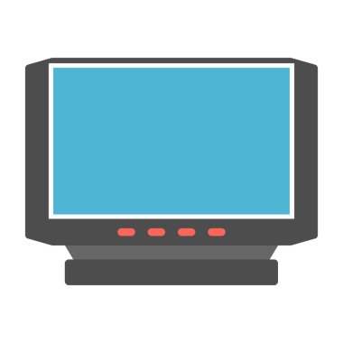 televizyon web simgesi vektör illüstrasyonu