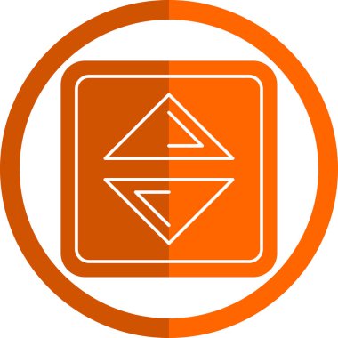 Ok yönü simgesi. Basit resimleme