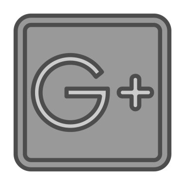 Google Plus web simgesi vektör çizimi