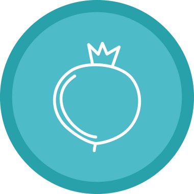 Nar meyve simgesinin vektör illüstrasyonu