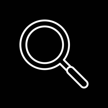 Büyüteç simgesi, düz stil, arama sembolü. Vektör illüstrasyonu