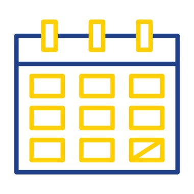 basit takvim simgesini, vektör çizim