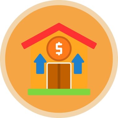 ev düz vektör simgesi