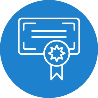 Sertifika ödülü simgesi, özet vektörü