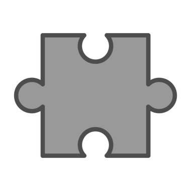 yapboz parçası simgesi, vektör illüstrasyonu